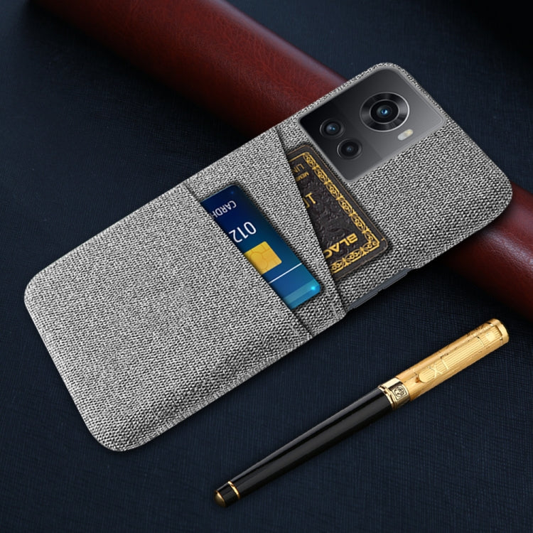 For OnePlus Ace Cloth Texture Card Slot PC+Nylon Phone Case