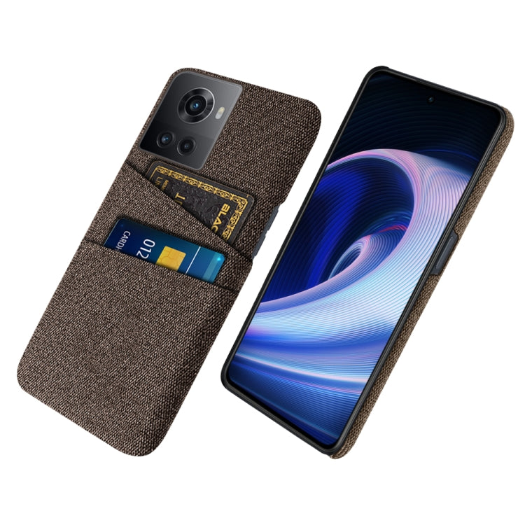 For OnePlus Ace Cloth Texture Card Slot PC+Nylon Phone Case