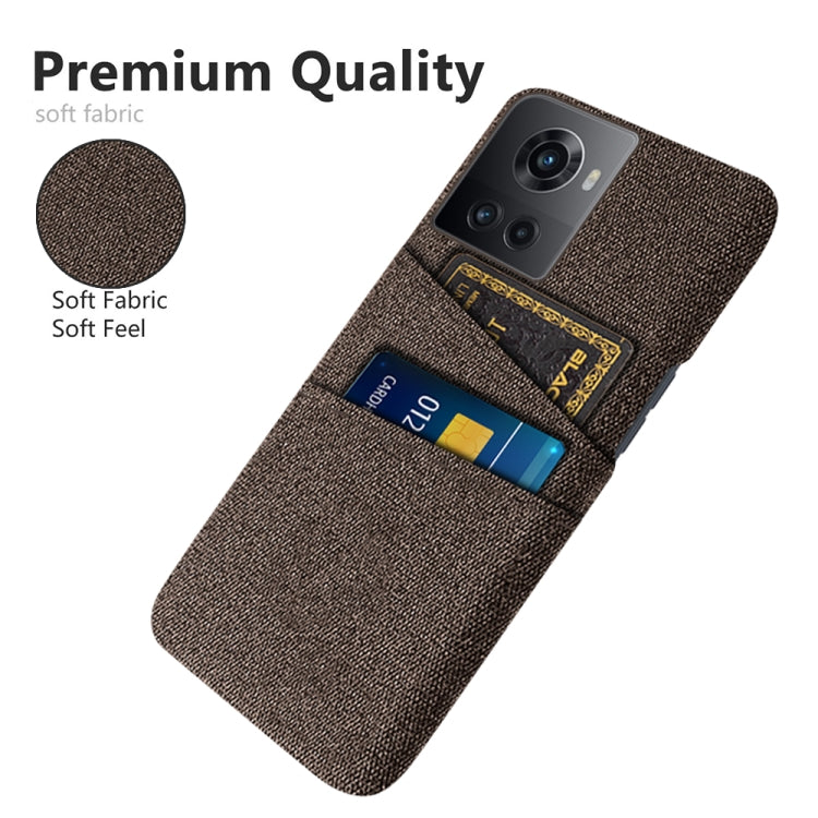 For OnePlus Ace Cloth Texture Card Slot PC+Nylon Phone Case