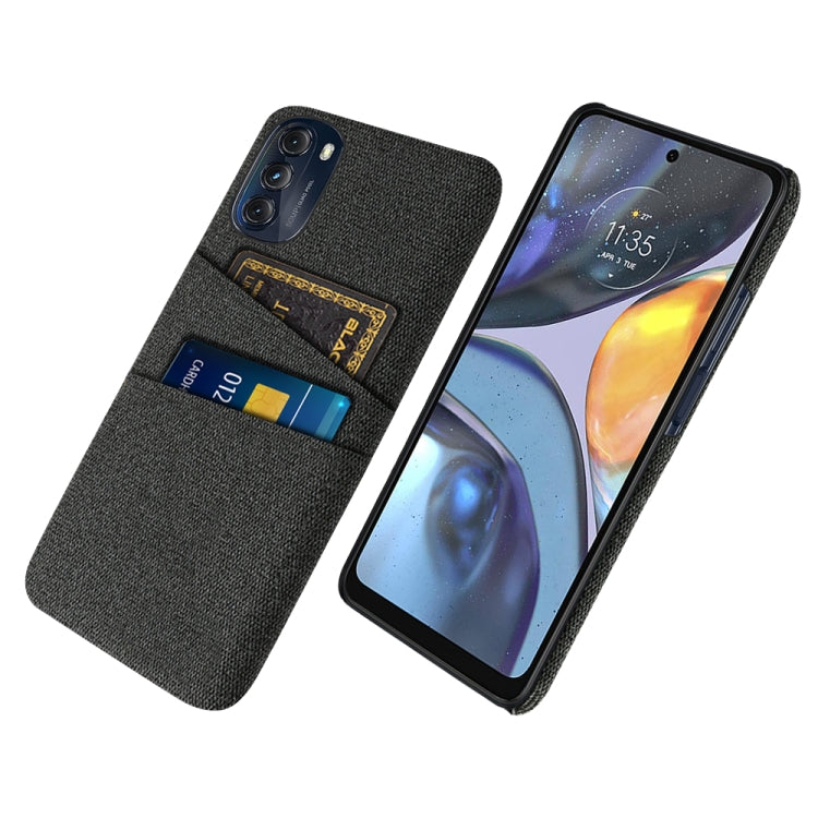 For Motorola Moto G 5G 2022 Cloth Texture Card Slot PC+Nylon Phone Case