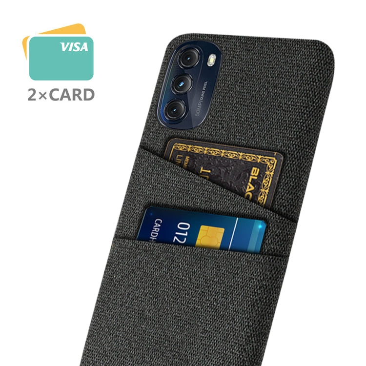 For Motorola Moto G 5G 2022 Cloth Texture Card Slot PC+Nylon Phone Case