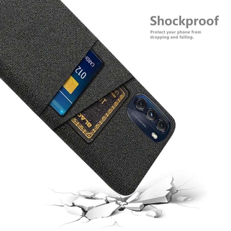 For Motorola Moto G 5G 2022 Cloth Texture Card Slot PC+Nylon Phone Case