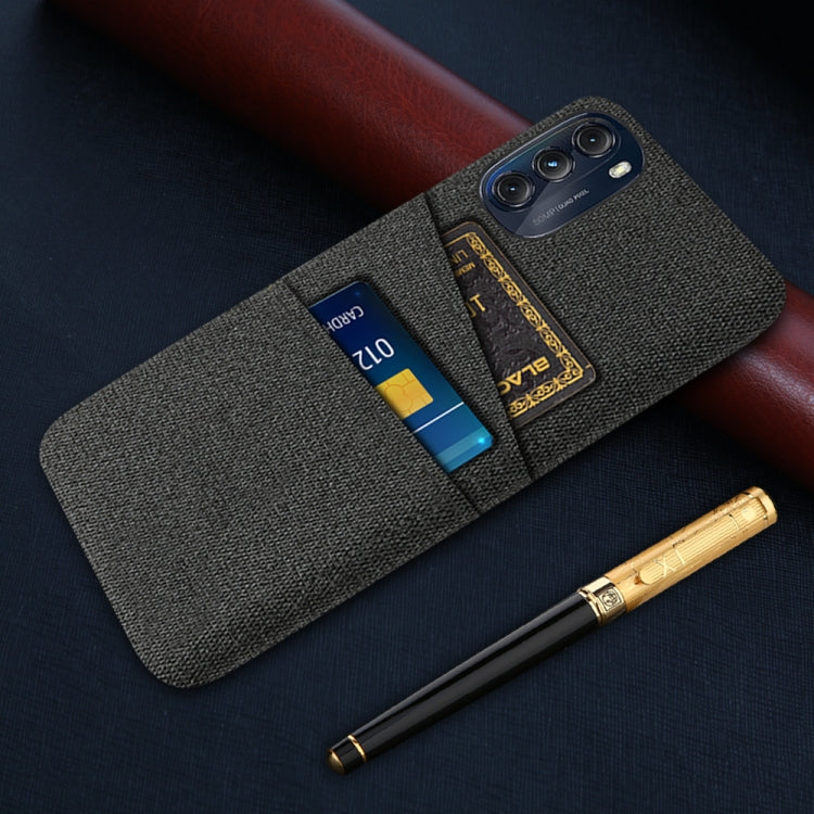 For Motorola Moto G 5G 2022 Cloth Texture Card Slot PC+Nylon Phone Case