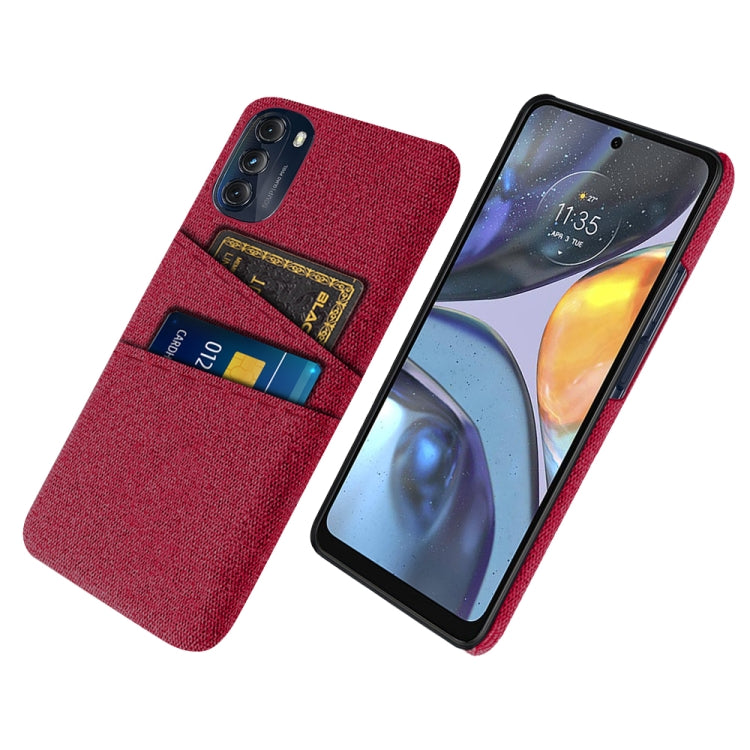 For Motorola Moto G 5G 2022 Cloth Texture Card Slot PC+Nylon Phone Case