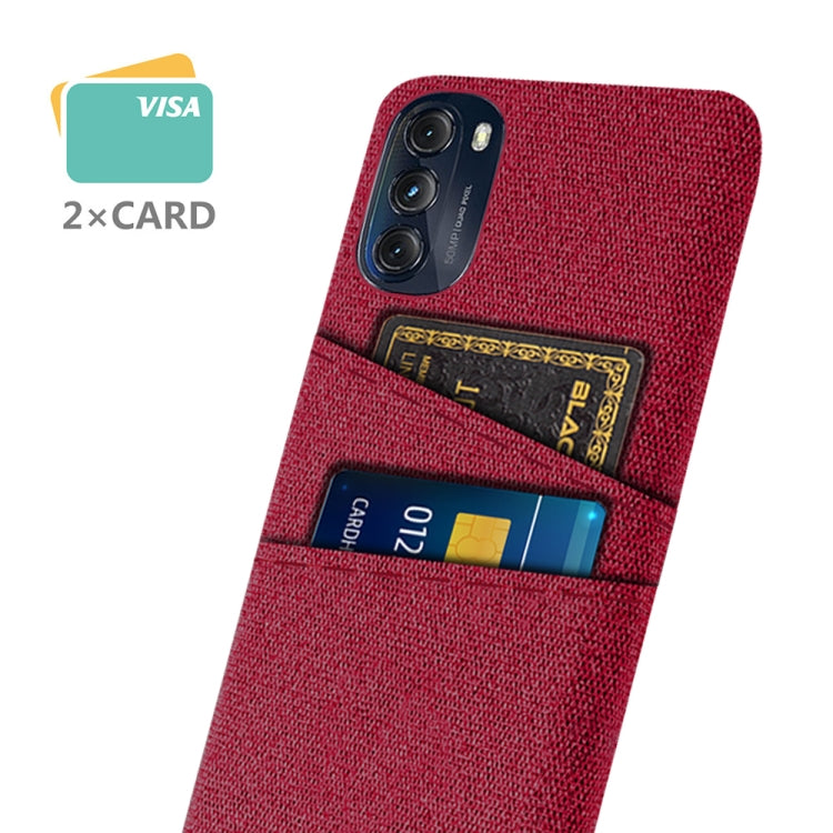 For Motorola Moto G 5G 2022 Cloth Texture Card Slot PC+Nylon Phone Case