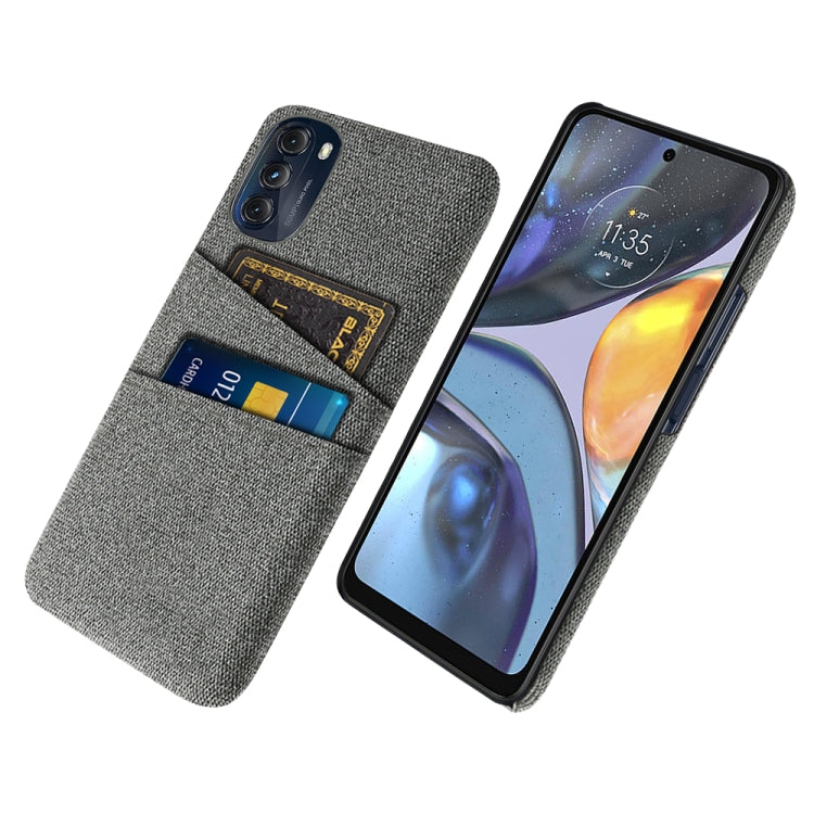 For Motorola Moto G 5G 2022 Cloth Texture Card Slot PC+Nylon Phone Case