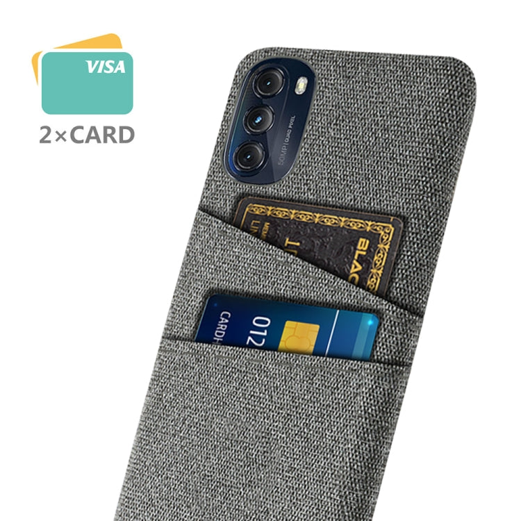 For Motorola Moto G 5G 2022 Cloth Texture Card Slot PC+Nylon Phone Case