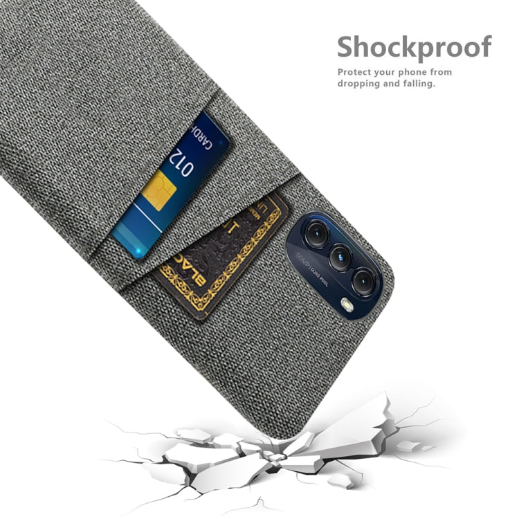 For Motorola Moto G 5G 2022 Cloth Texture Card Slot PC+Nylon Phone Case