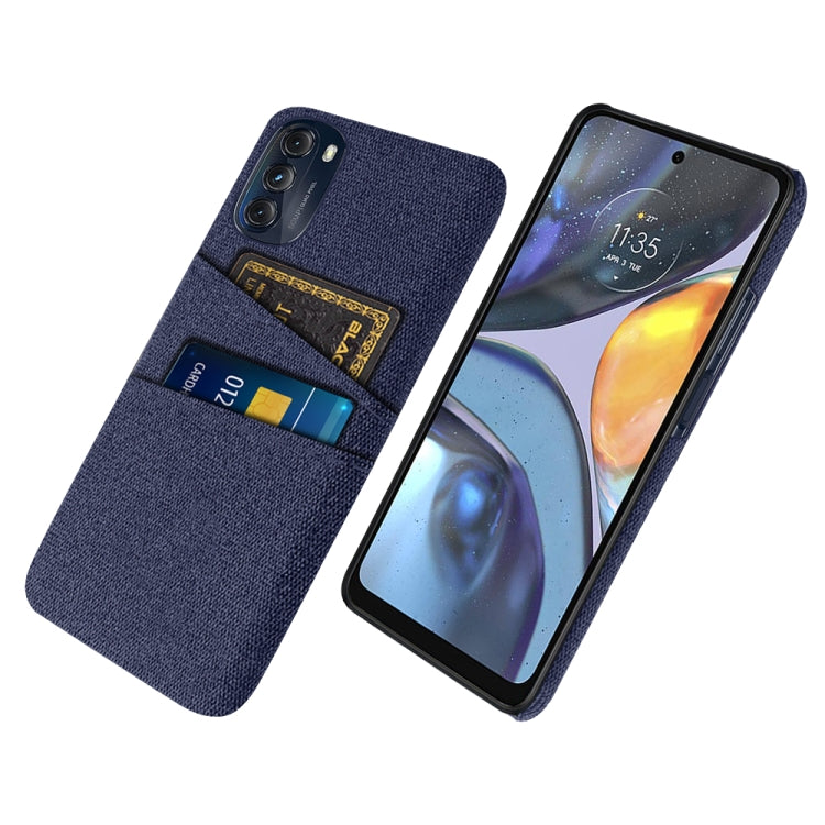 For Motorola Moto G 5G 2022 Cloth Texture Card Slot PC+Nylon Phone Case