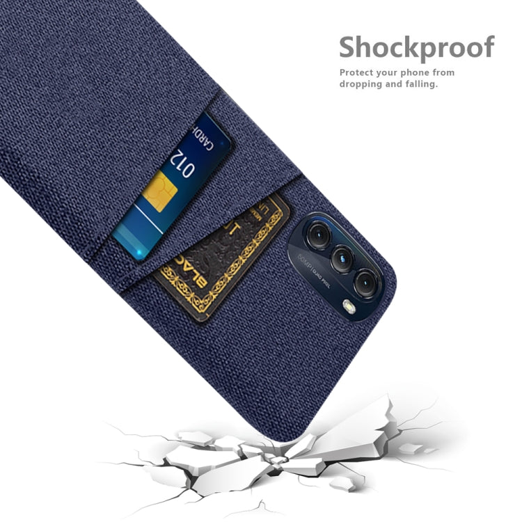 For Motorola Moto G 5G 2022 Cloth Texture Card Slot PC+Nylon Phone Case