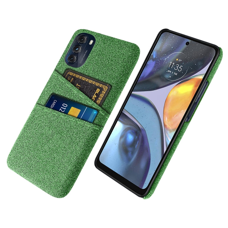 For Motorola Moto G 5G 2022 Cloth Texture Card Slot PC+Nylon Phone Case