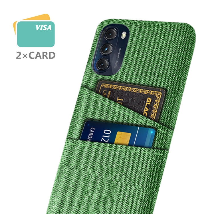 For Motorola Moto G 5G 2022 Cloth Texture Card Slot PC+Nylon Phone Case