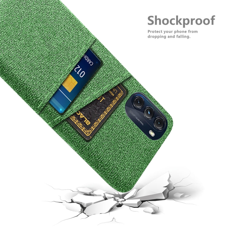 For Motorola Moto G 5G 2022 Cloth Texture Card Slot PC+Nylon Phone Case