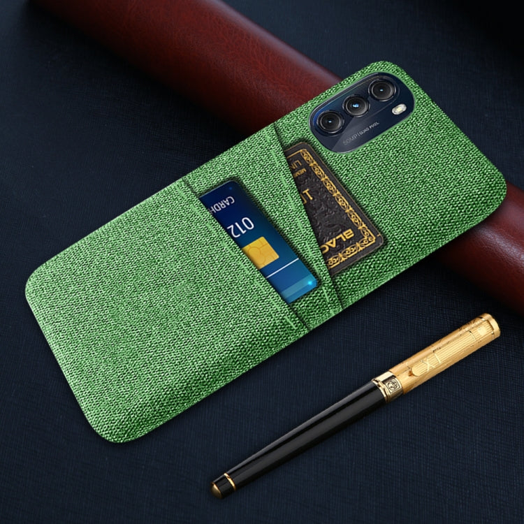 For Motorola Moto G 5G 2022 Cloth Texture Card Slot PC+Nylon Phone Case