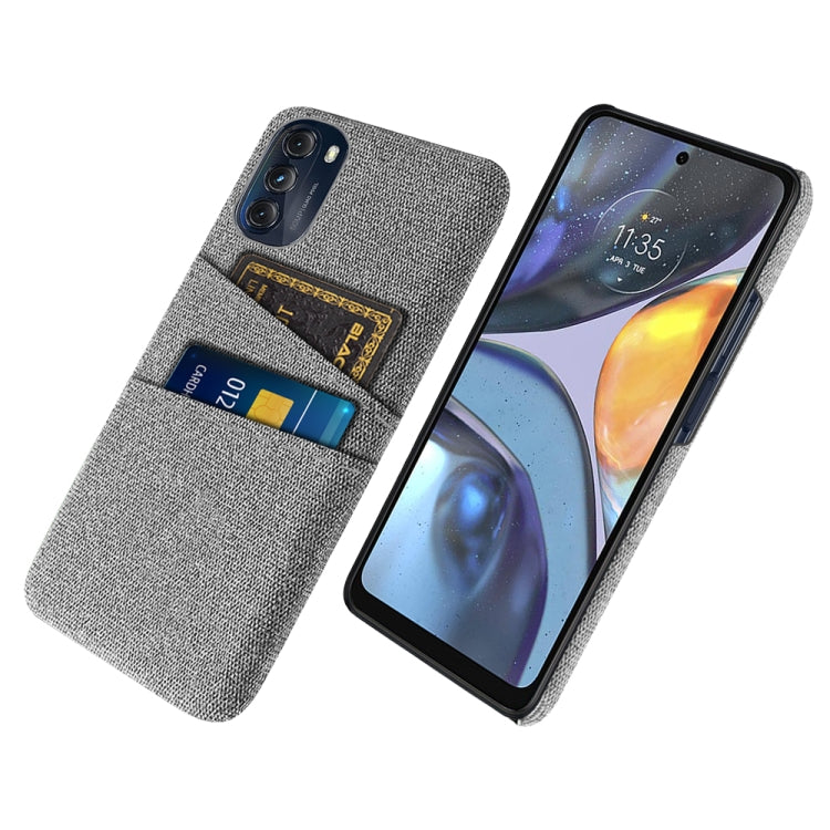 For Motorola Moto G 5G 2022 Cloth Texture Card Slot PC+Nylon Phone Case