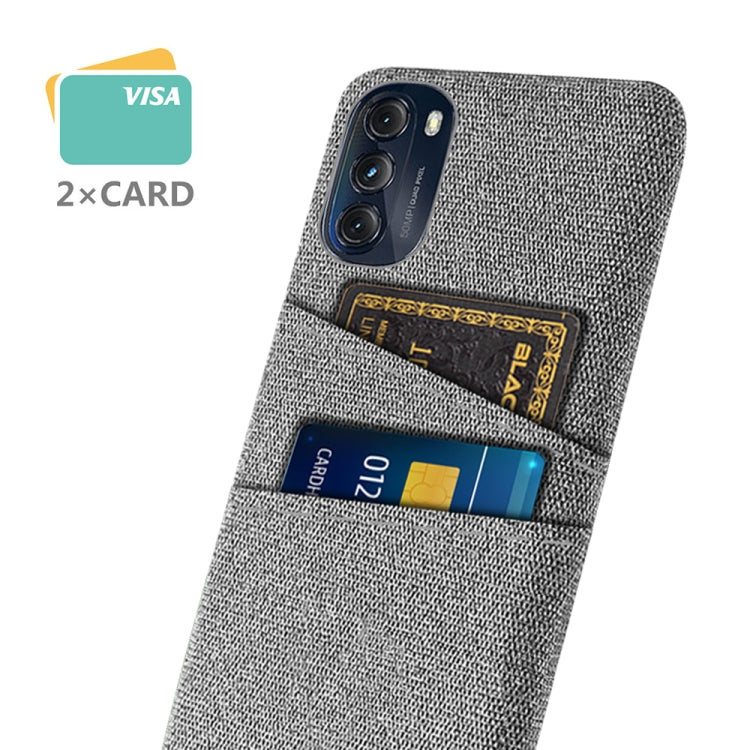 For Motorola Moto G 5G 2022 Cloth Texture Card Slot PC+Nylon Phone Case