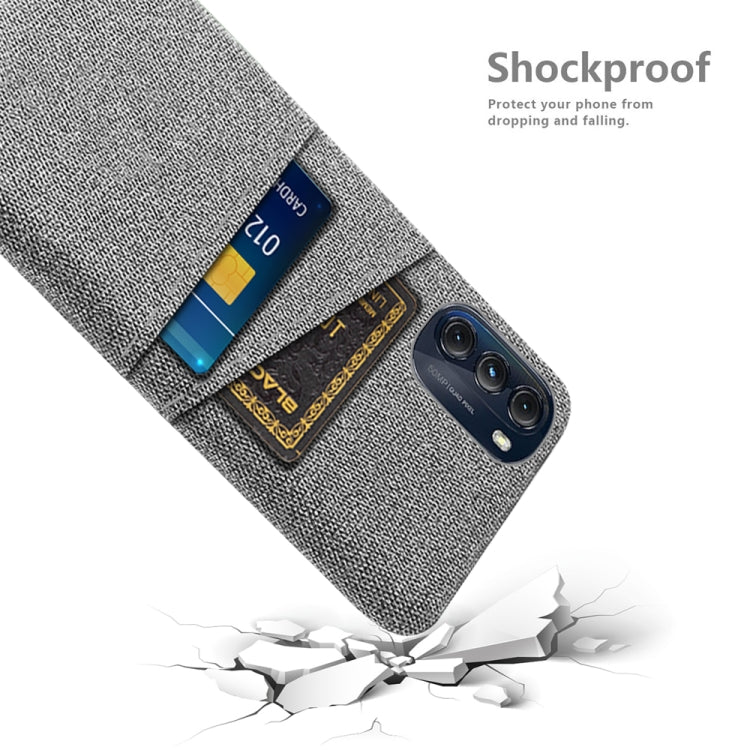 For Motorola Moto G 5G 2022 Cloth Texture Card Slot PC+Nylon Phone Case
