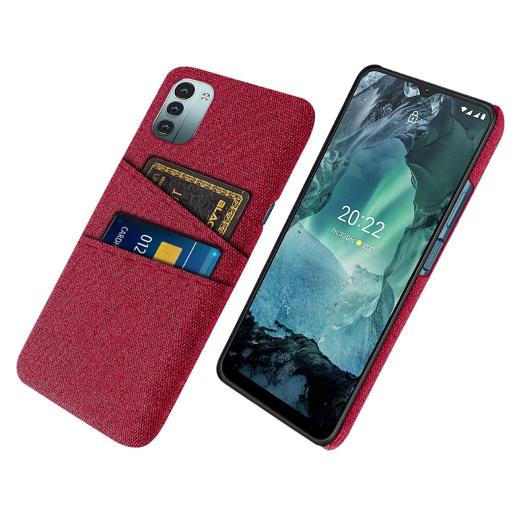 For Nokia G11 Cloth Texture Card Slot PC+Nylon Phone Case