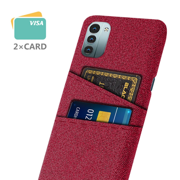 For Nokia G11 Cloth Texture Card Slot PC+Nylon Phone Case