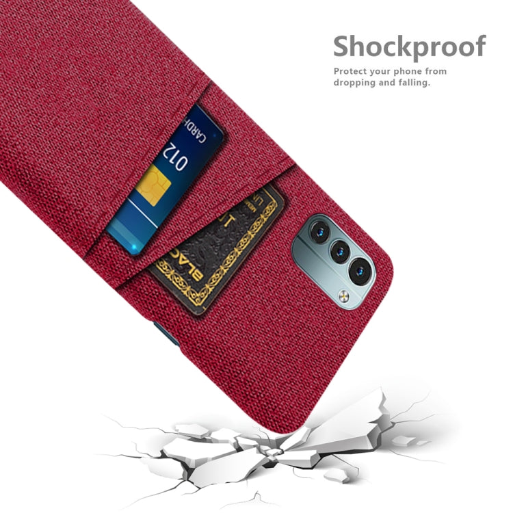 For Nokia G11 Cloth Texture Card Slot PC+Nylon Phone Case