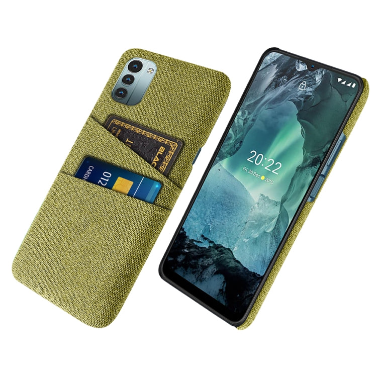 For Nokia G11 Cloth Texture Card Slot PC+Nylon Phone Case