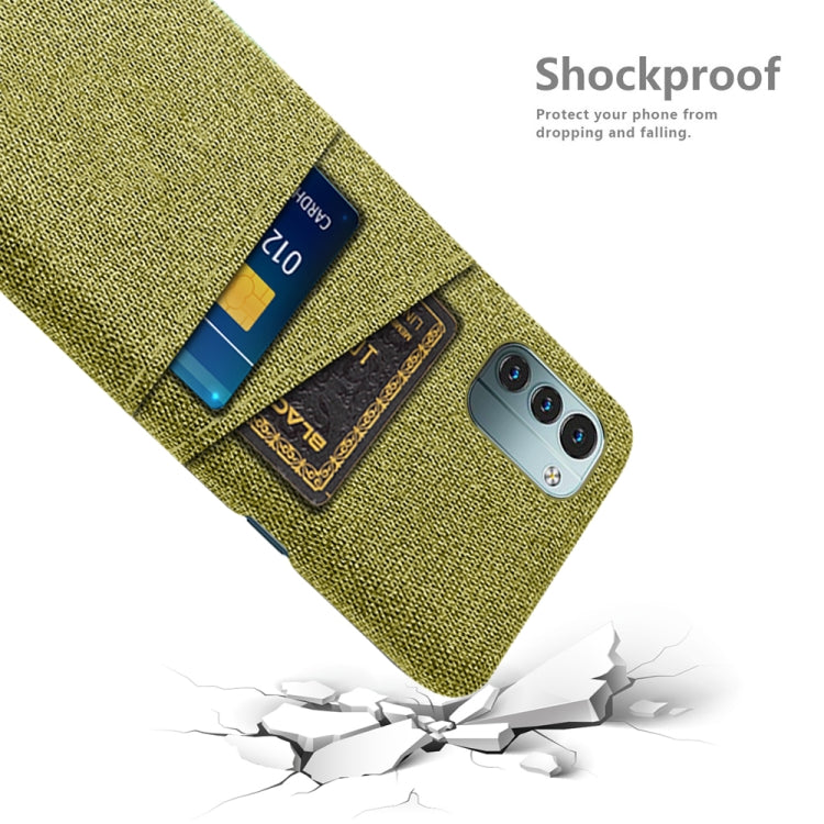 For Nokia G11 Cloth Texture Card Slot PC+Nylon Phone Case