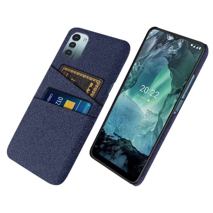 For Nokia G11 Cloth Texture Card Slot PC+Nylon Phone Case