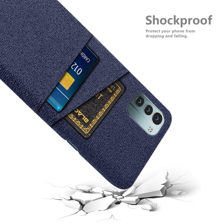 For Nokia G11 Cloth Texture Card Slot PC+Nylon Phone Case