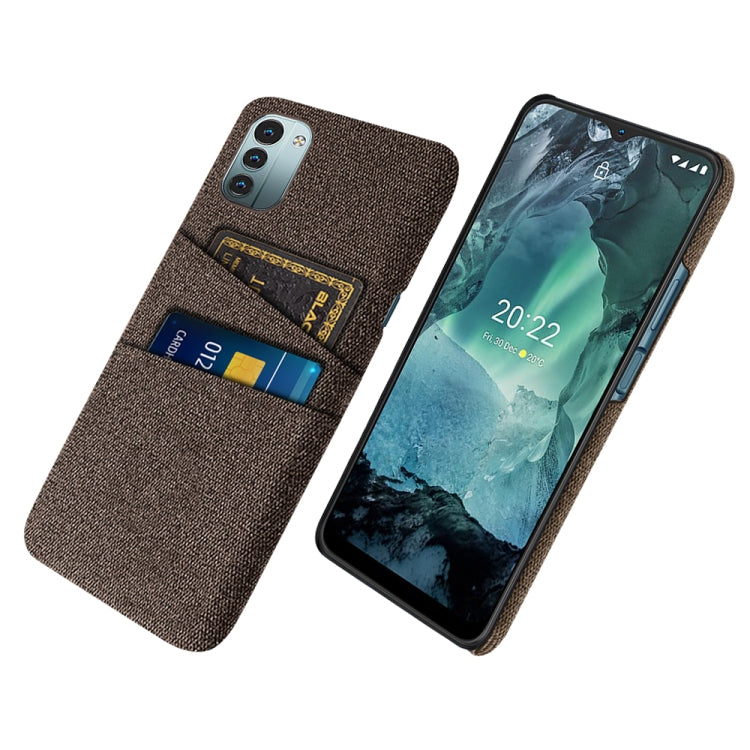 For Nokia G11 Cloth Texture Card Slot PC+Nylon Phone Case
