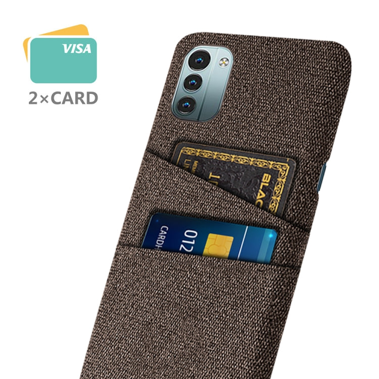 For Nokia G11 Cloth Texture Card Slot PC+Nylon Phone Case
