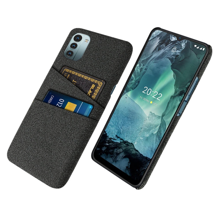 For Nokia G21 Cloth Texture Card Slot PC+Nylon Phone Case