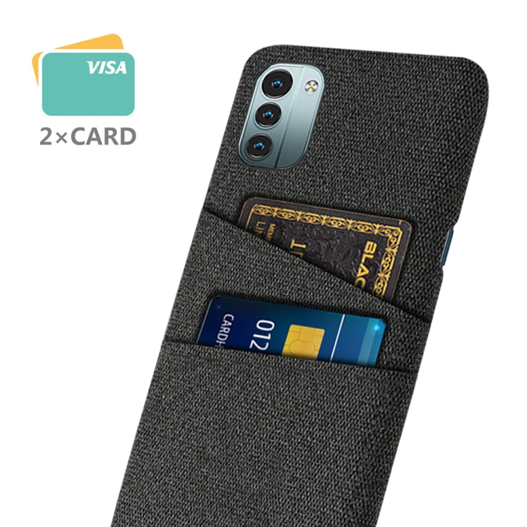 For Nokia G21 Cloth Texture Card Slot PC+Nylon Phone Case