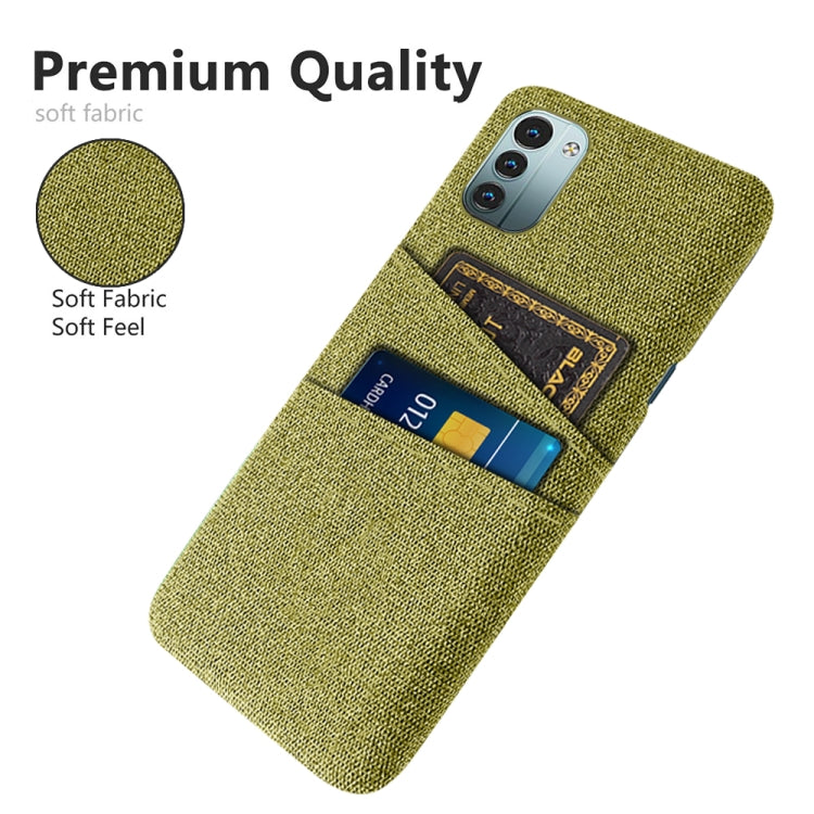 For Nokia G21 Cloth Texture Card Slot PC+Nylon Phone Case