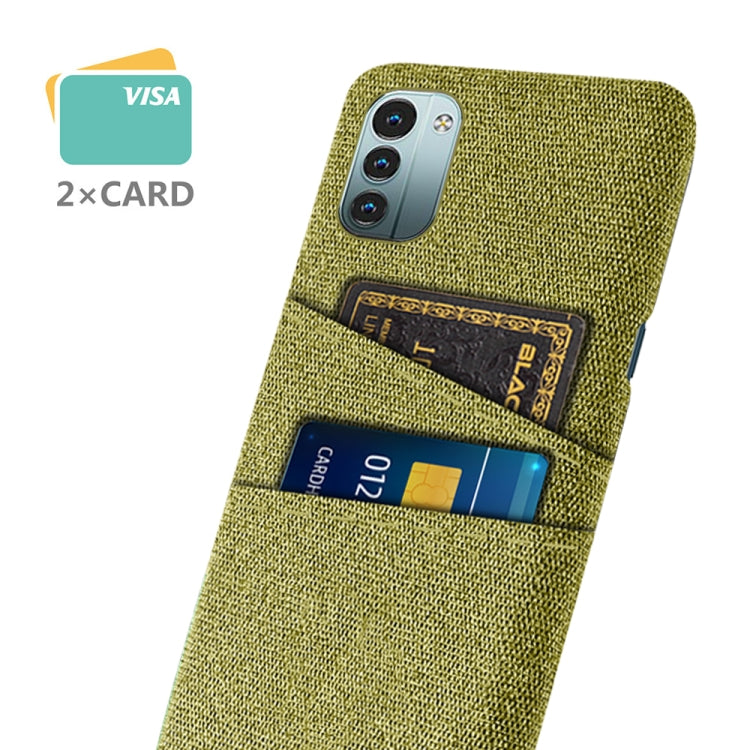 For Nokia G21 Cloth Texture Card Slot PC+Nylon Phone Case