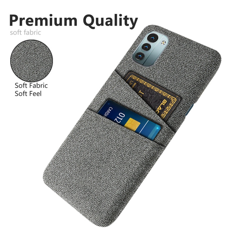 For Nokia G21 Cloth Texture Card Slot PC+Nylon Phone Case