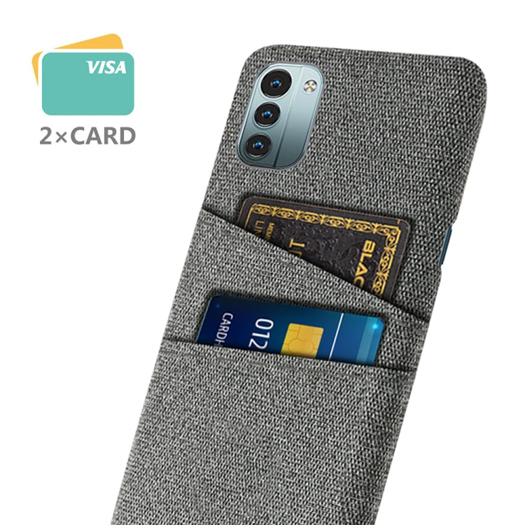 For Nokia G21 Cloth Texture Card Slot PC+Nylon Phone Case