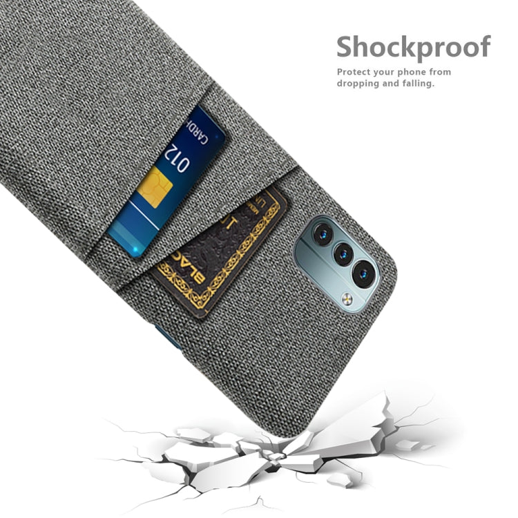 For Nokia G21 Cloth Texture Card Slot PC+Nylon Phone Case