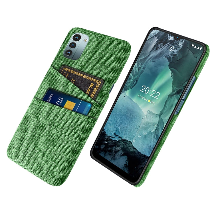 For Nokia G21 Cloth Texture Card Slot PC+Nylon Phone Case