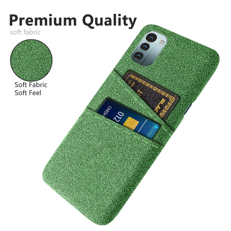 For Nokia G21 Cloth Texture Card Slot PC+Nylon Phone Case