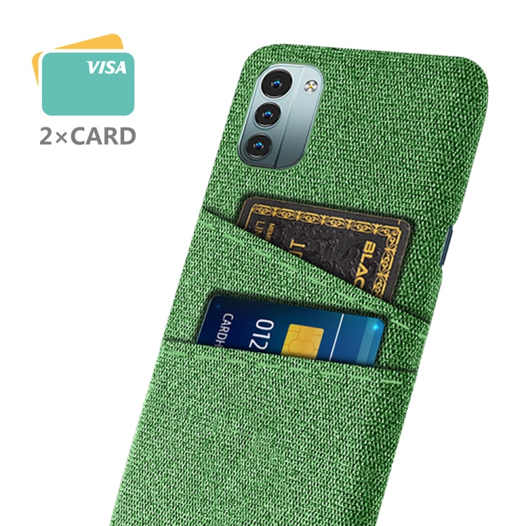 For Nokia G21 Cloth Texture Card Slot PC+Nylon Phone Case