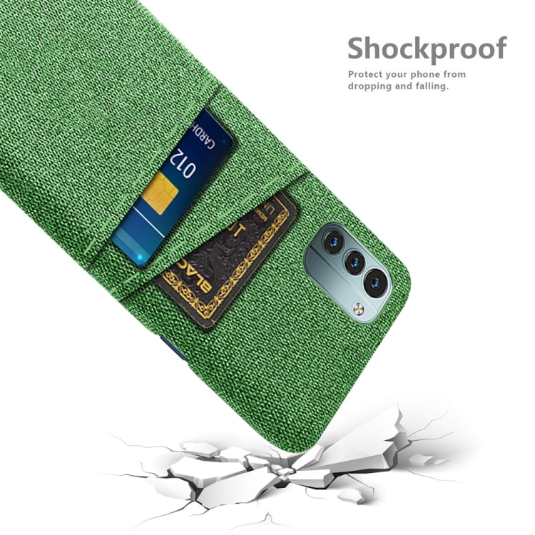For Nokia G21 Cloth Texture Card Slot PC+Nylon Phone Case