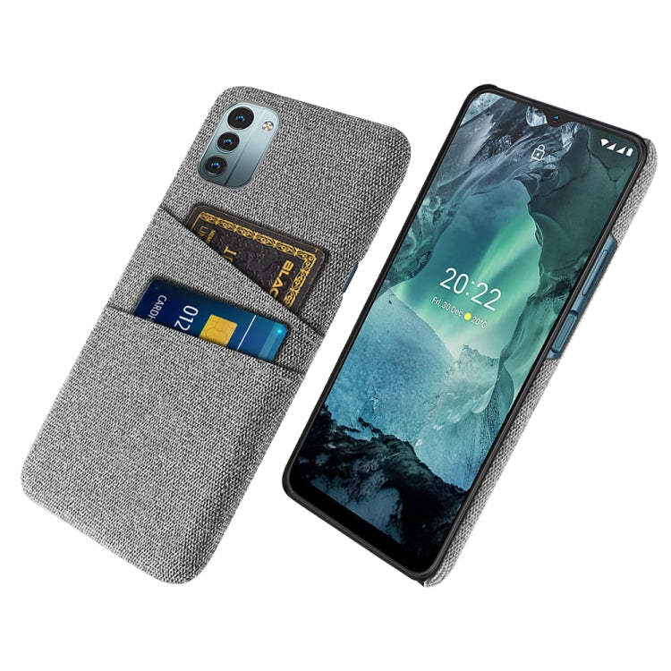 For Nokia G21 Cloth Texture Card Slot PC+Nylon Phone Case