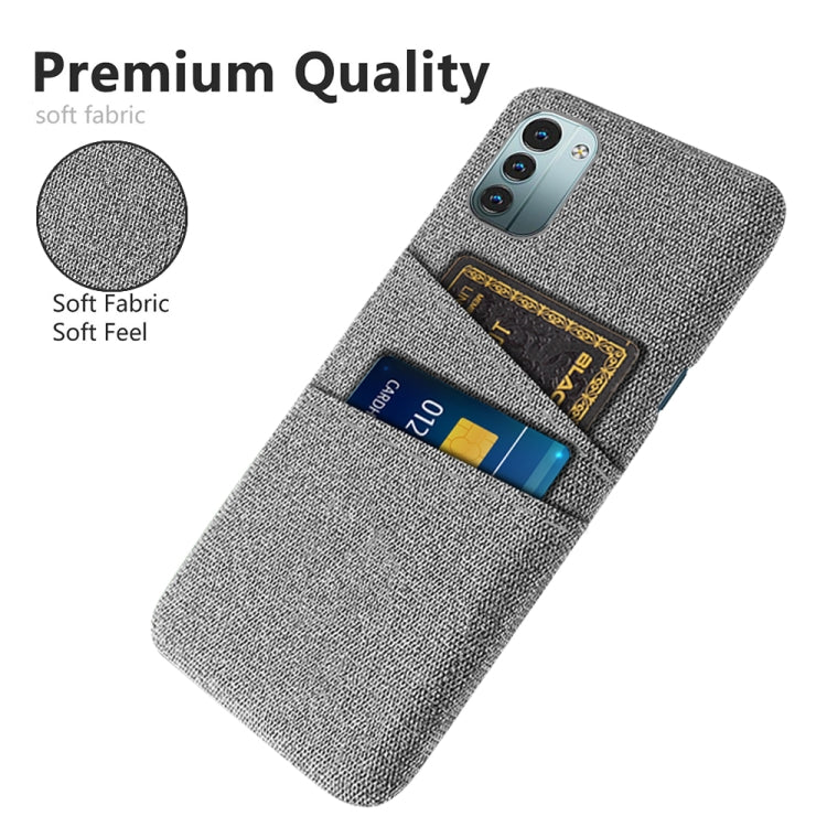 For Nokia G21 Cloth Texture Card Slot PC+Nylon Phone Case