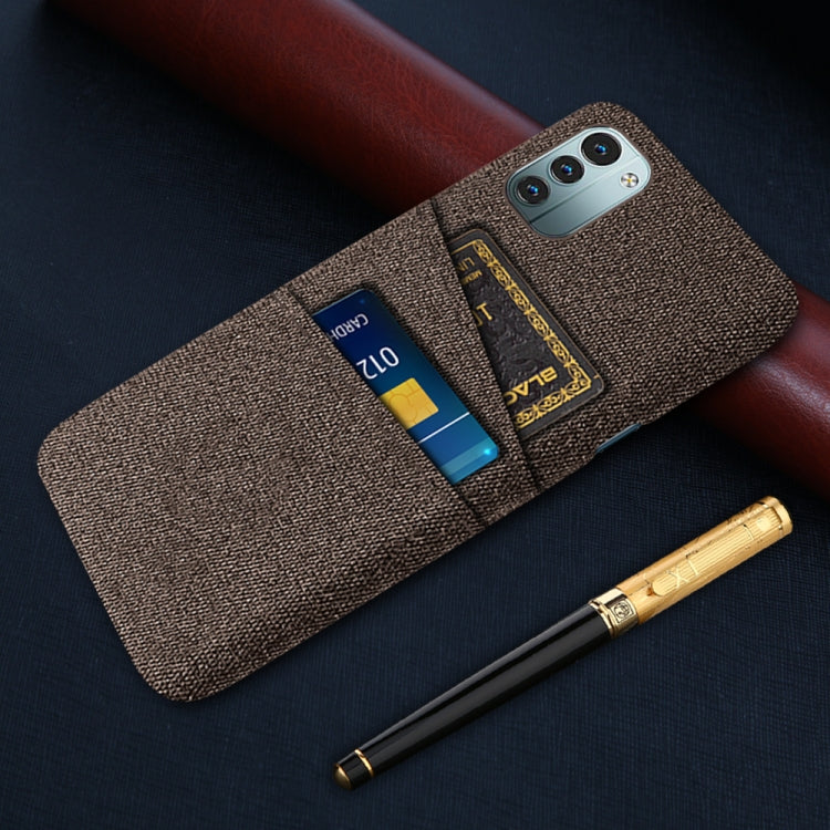 For Nokia G21 Cloth Texture Card Slot PC+Nylon Phone Case