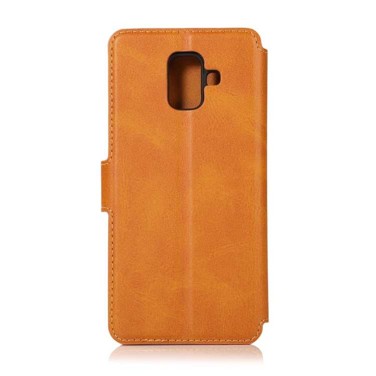 For Samsung Galaxy A6 2018 Shockproof PU + TPU Leather Phone Case