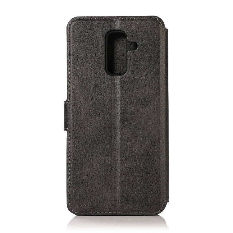 For Samsung Galaxy A6+ Shockproof PU + TPU Leather Phone Case