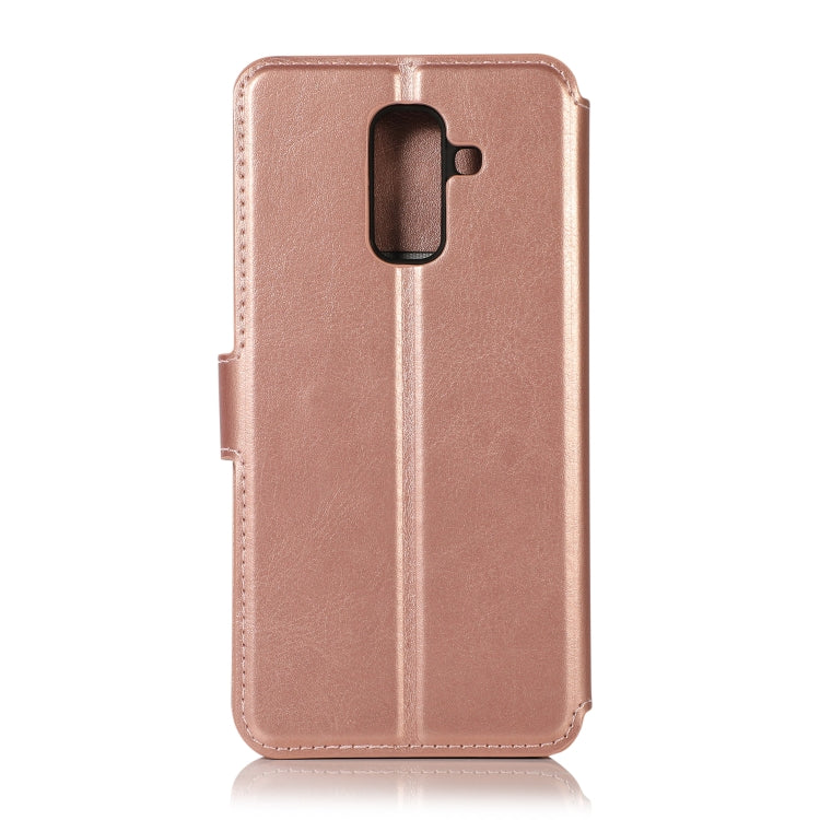 For Samsung Galaxy A6+ Shockproof PU + TPU Leather Phone Case