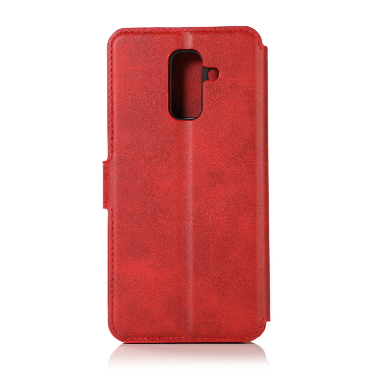 For Samsung Galaxy A6+ Shockproof PU + TPU Leather Phone Case