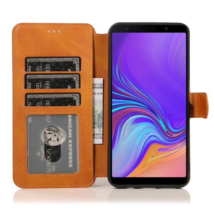 For Samsung Galaxy A7 2018 Shockproof PU + TPU Leather Phone Case