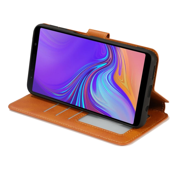 For Samsung Galaxy A7 2018 Shockproof PU + TPU Leather Phone Case